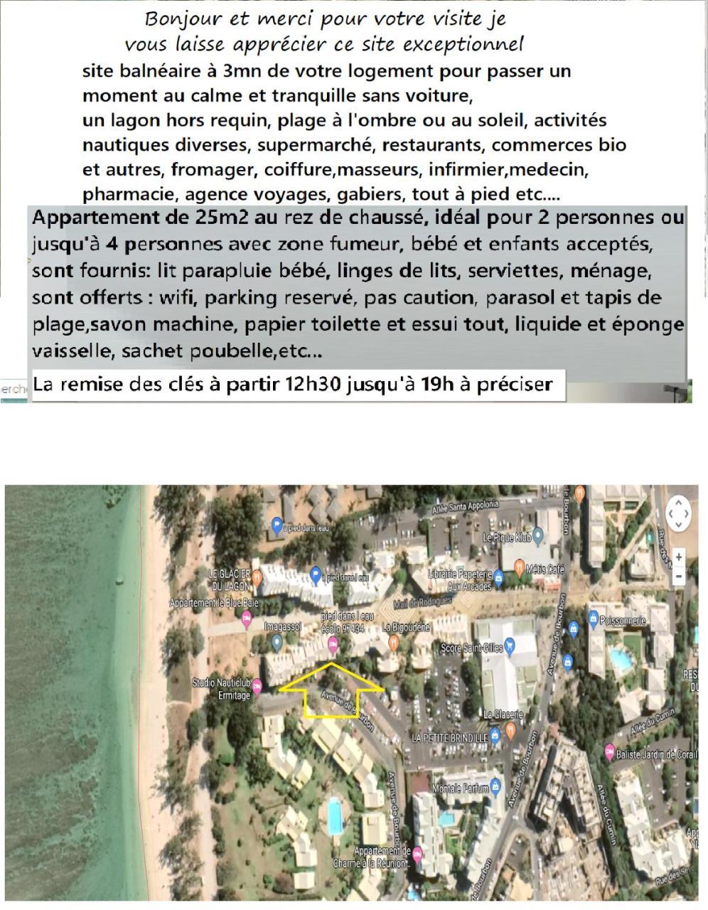 A Pied Dans L Eau Ecolo 97434 Διαμέρισμα L'Ermitage-Les-Bains Εξωτερικό φωτογραφία